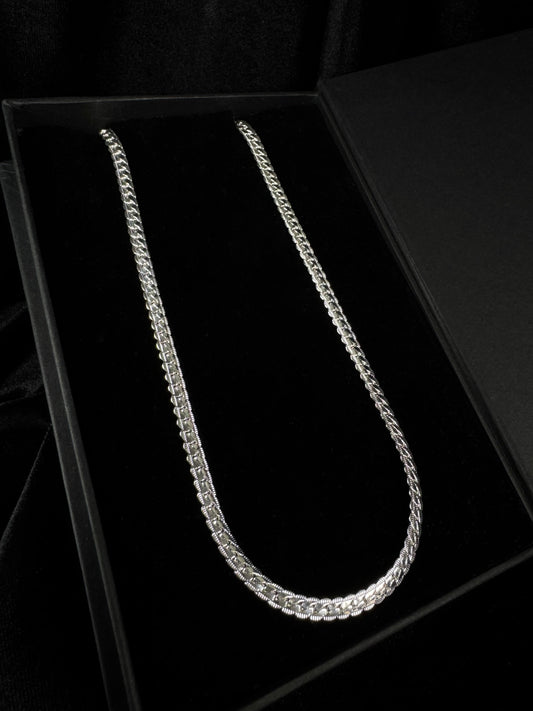 Shiny 925 Silver Italian Curb Chain Necklace