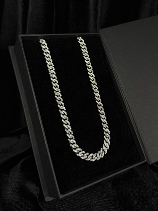 8mm Iced Out Cuban Link Chain Necklace